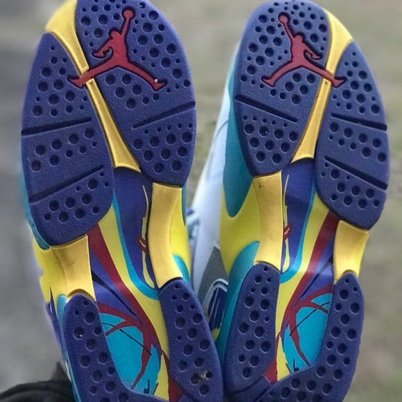 Air Jordan Retro 8 White Aqua (W) 2019 Sz 7 - Picture 7 of 8